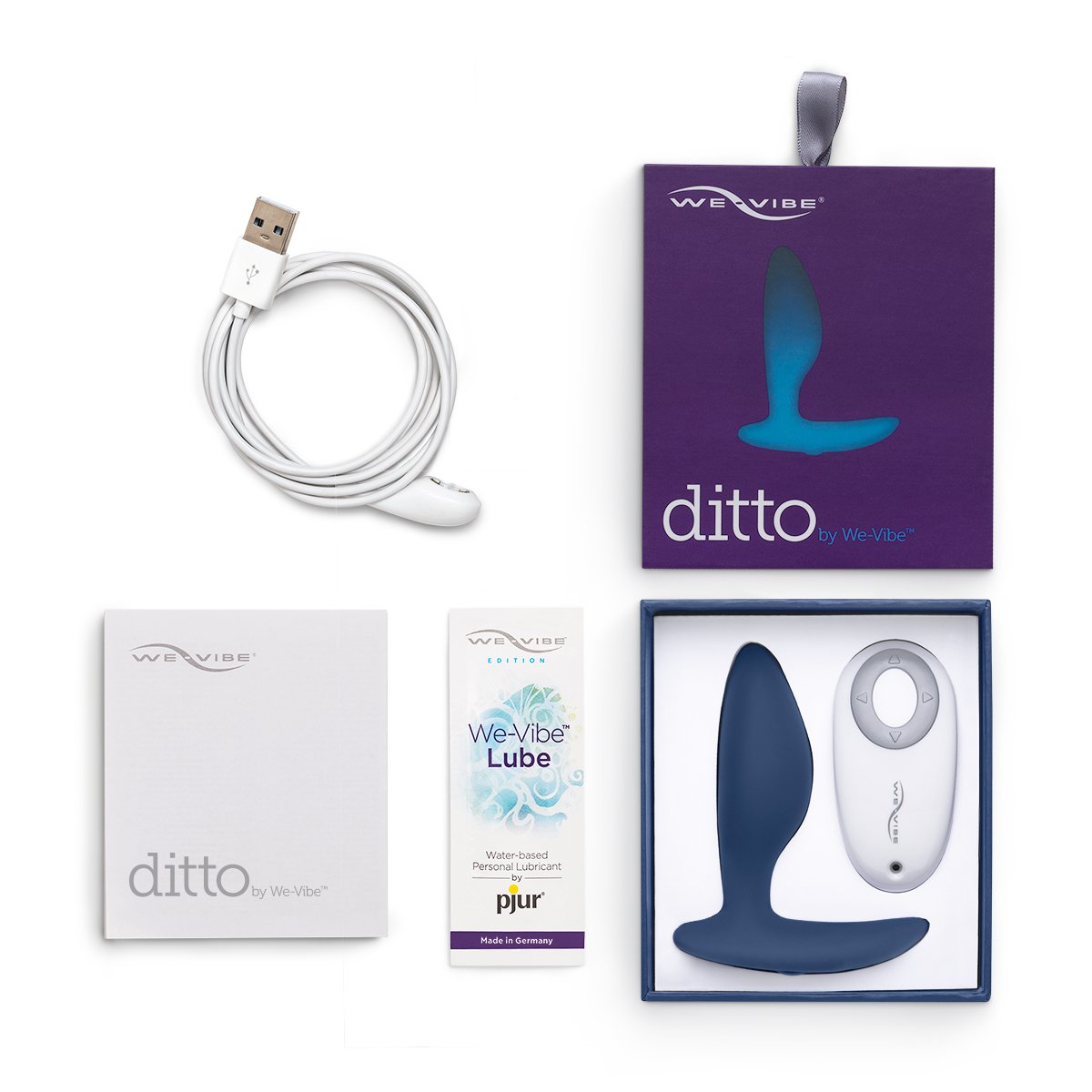 We-Vibe Ditto Vibrating Butt Plug in Blue Anal Sex Toys - Tophatter Daily Deals