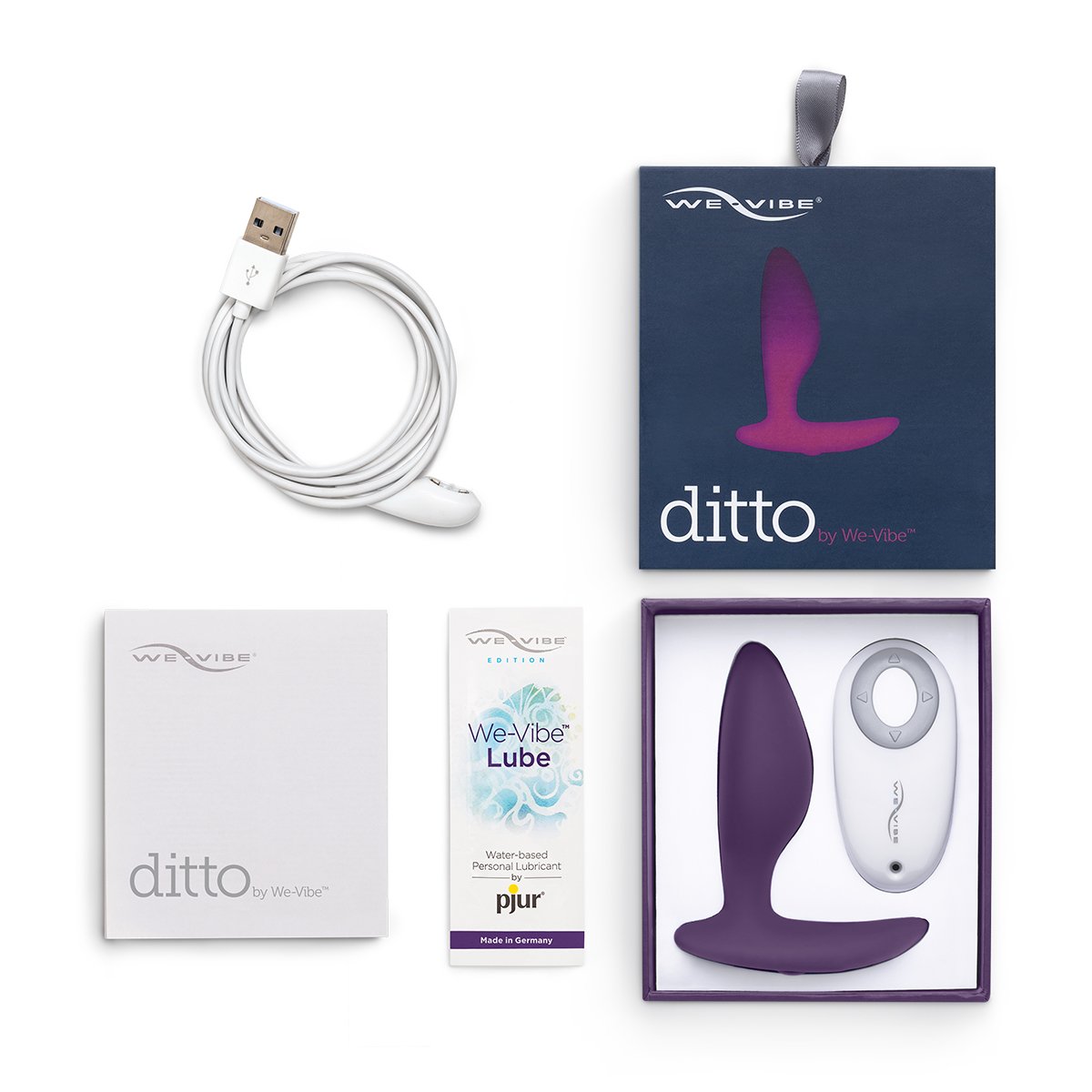 We-Vibe Ditto Vibrating Butt Plug in Purple Anal Sex Toys - Tophatter Daily Deals