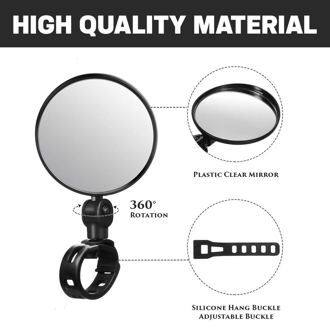 Handlebar Mirrors for Bicycles - 360° Flexible Safe Rearview Mirror For Cycling Bike Bicycle Handlebar Cycling - Tophatter Daily Deals