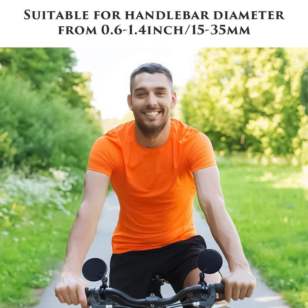 Handlebar Mirrors for Bicycles - 360° Flexible Safe Rearview Mirror For Cycling Bike Bicycle Handlebar Cycling - Tophatter Daily Deals