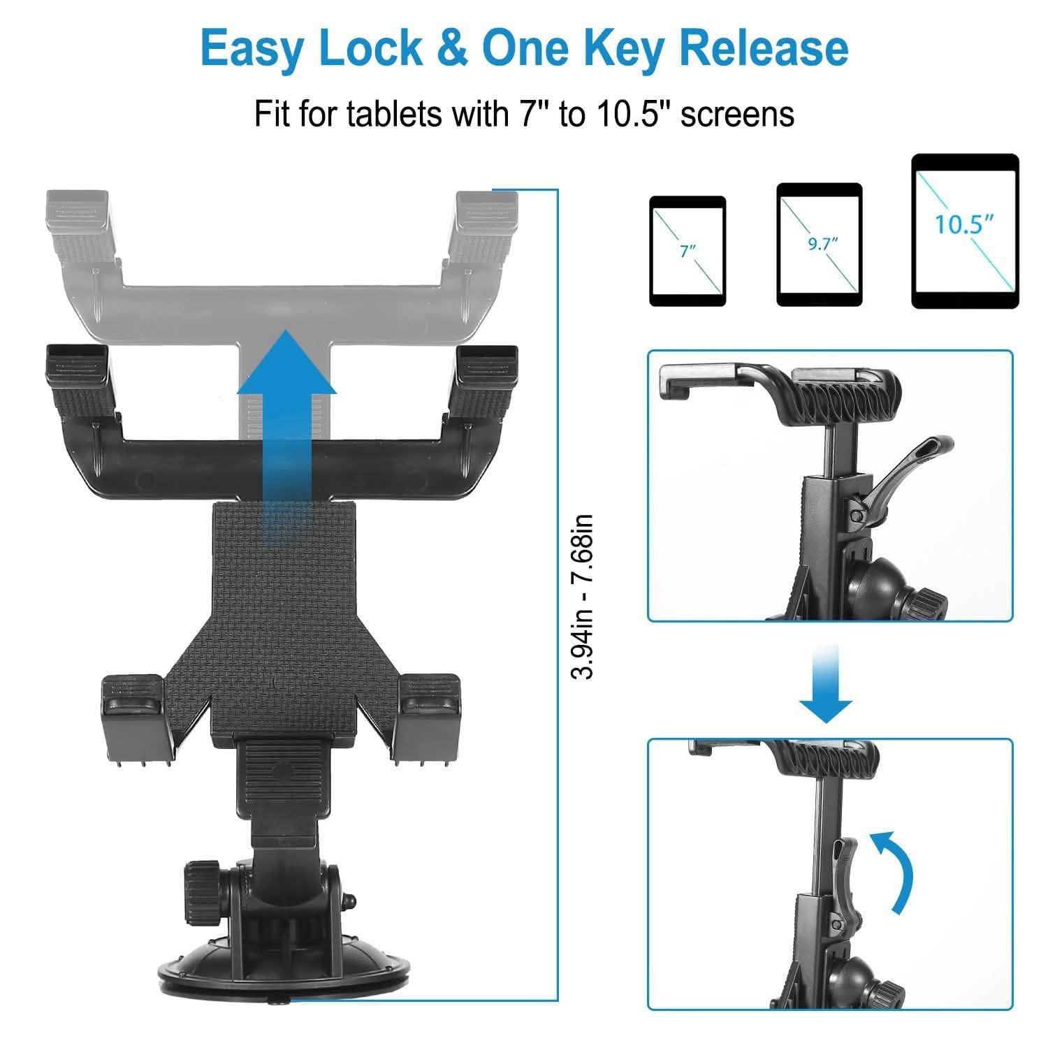 360° Car Windshield Tablet Mount Automotive - Tophatter Daily Deals