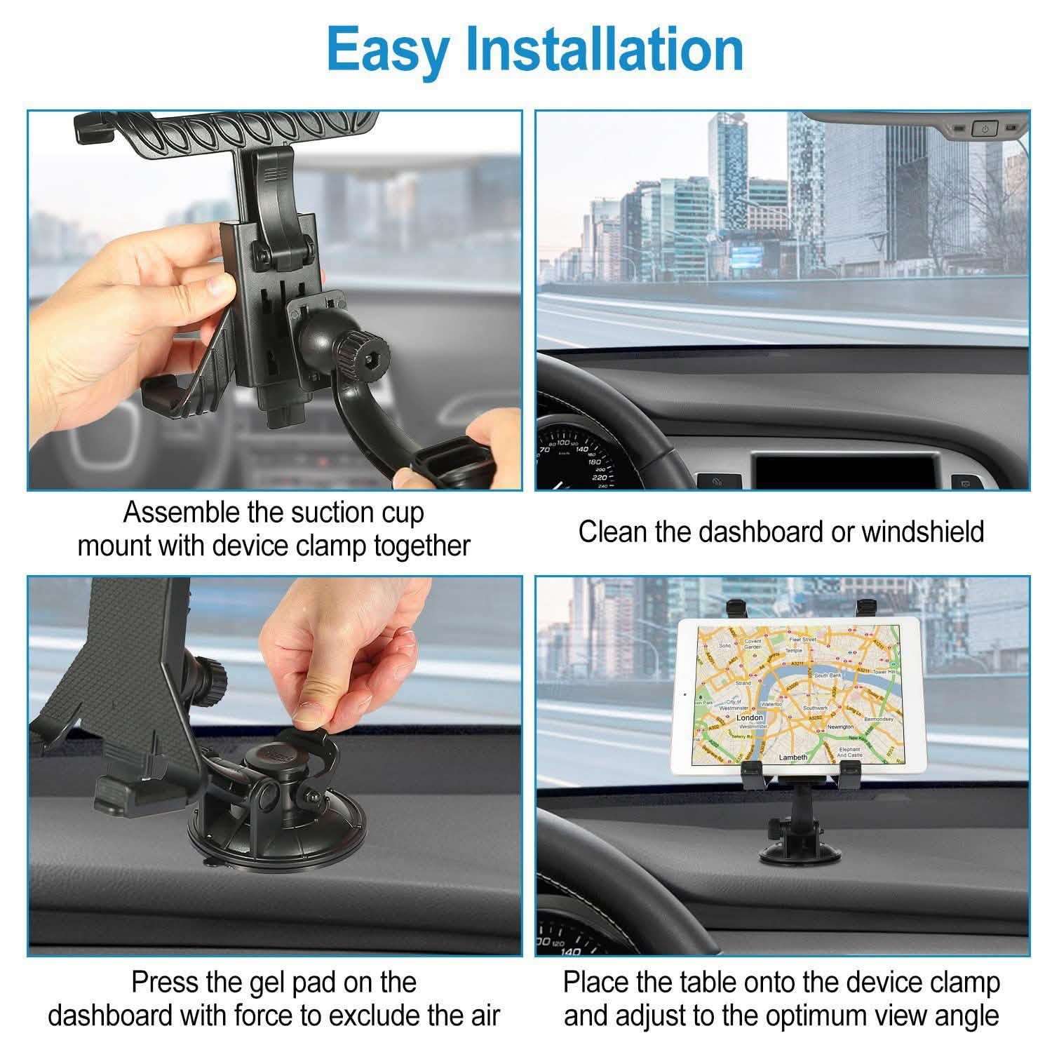 360° Car Windshield Tablet Mount Automotive - Tophatter Daily Deals