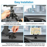 360° Car Windshield Tablet Mount Automotive - Tophatter Daily Deals