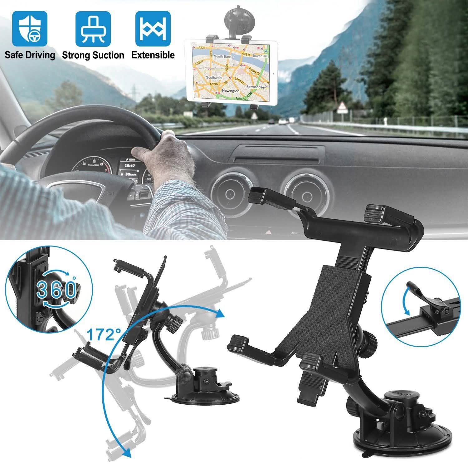 360° Car Windshield Tablet Mount Automotive - Tophatter Daily Deals
