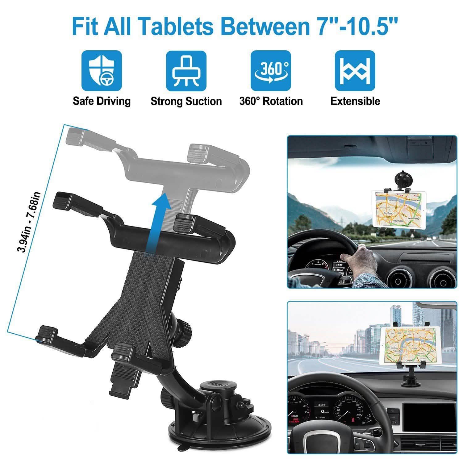 360° Car Windshield Tablet Mount Automotive - Tophatter Daily Deals