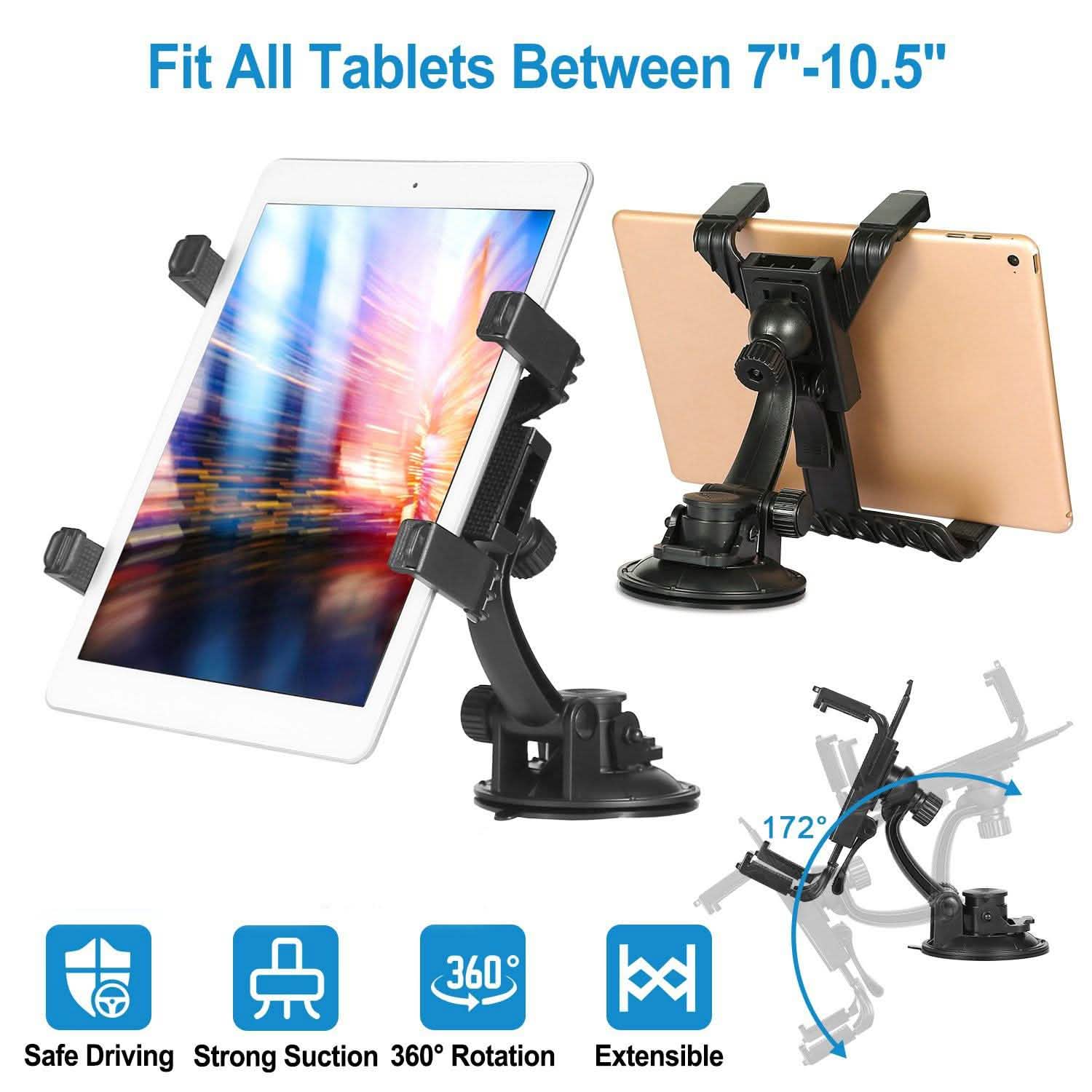 360° Car Windshield Tablet Mount Automotive - Tophatter Daily Deals