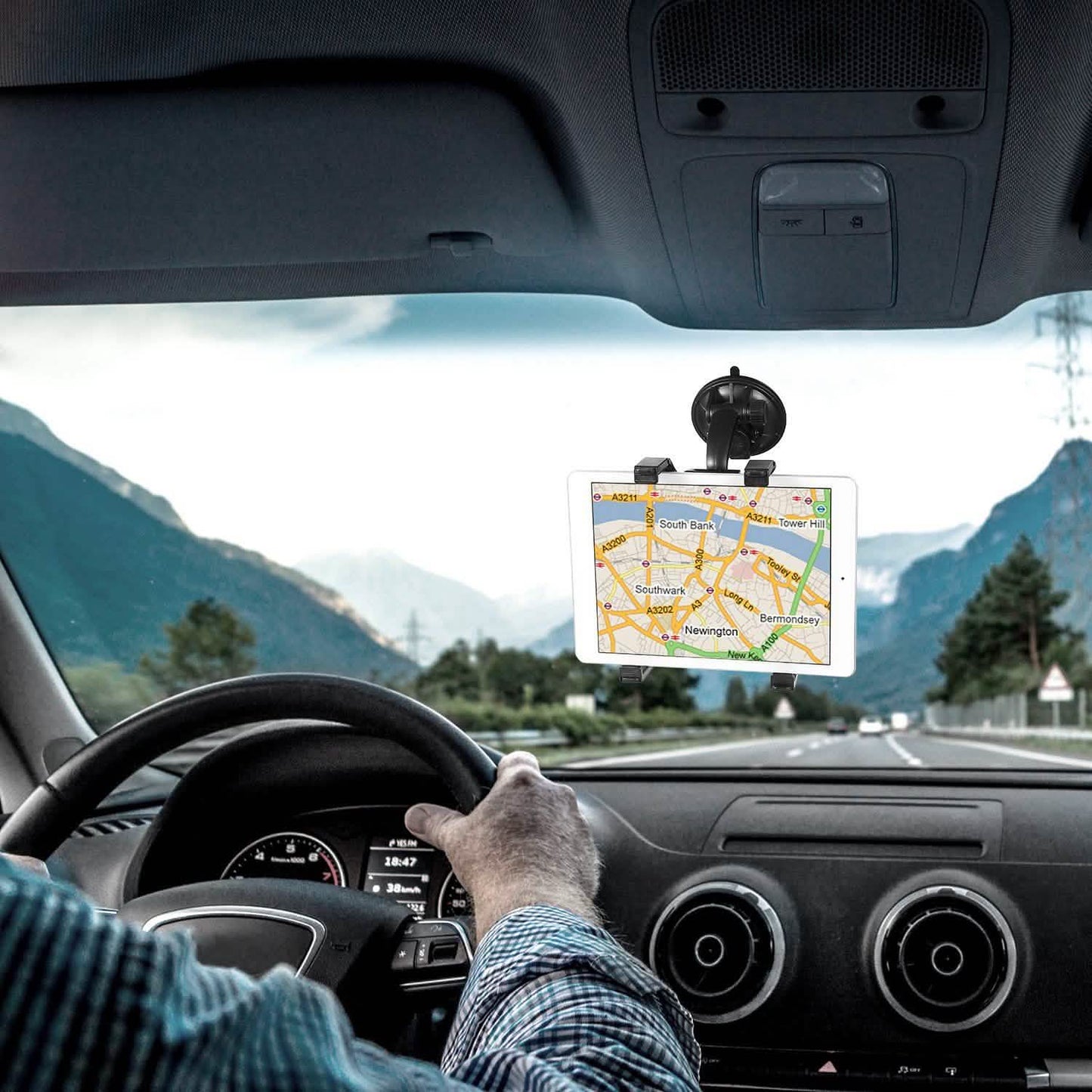 360° Car Windshield Tablet Mount Automotive - Tophatter Daily Deals