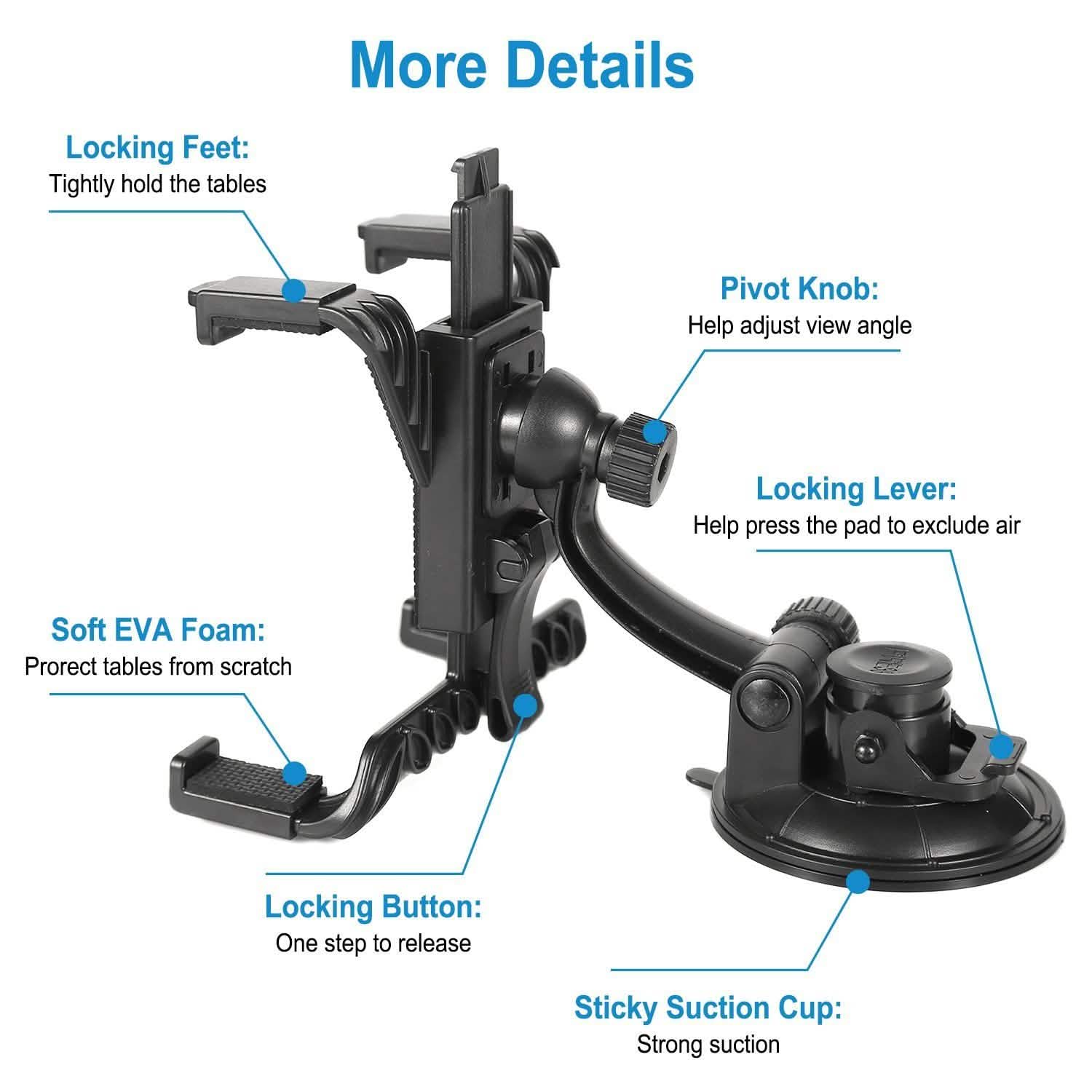360° Car Windshield Tablet Mount Automotive - Tophatter Daily Deals