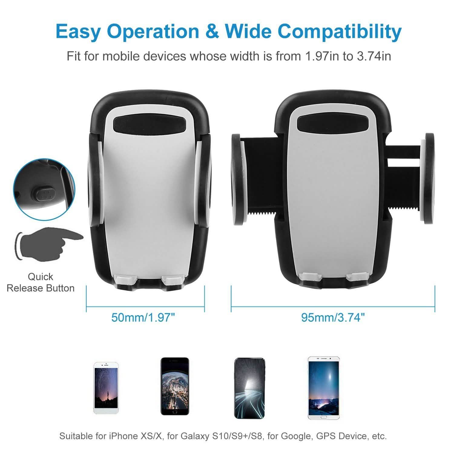 360° Dual USB Smartphone Mounting Car Charger Automotive - Tophatter Daily Deals