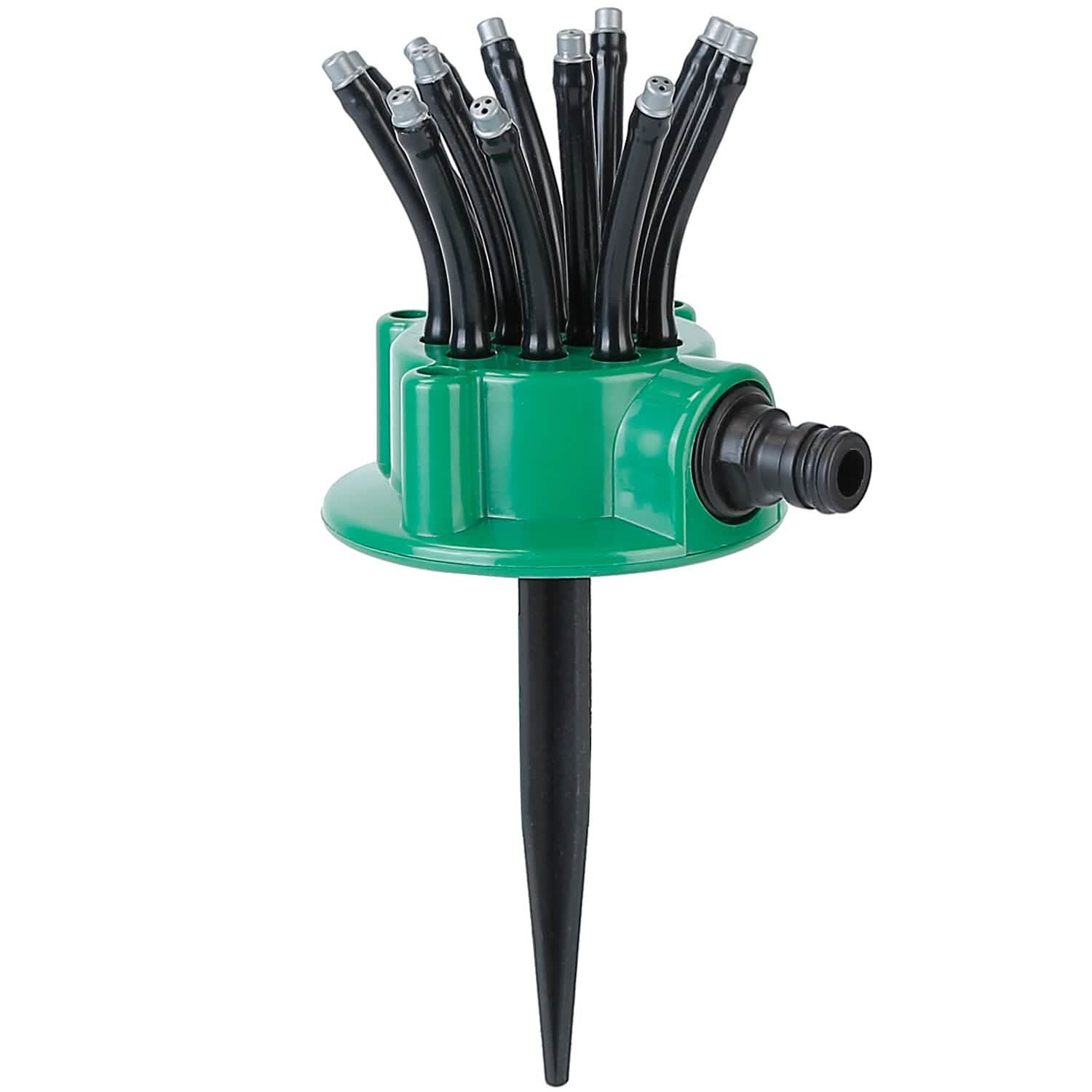 360° Flexible Lawn Sprinkler Automatic 12 Tubes Garden Water Irrigation Sprayers Garden & Patio - Tophatter Daily Deals
