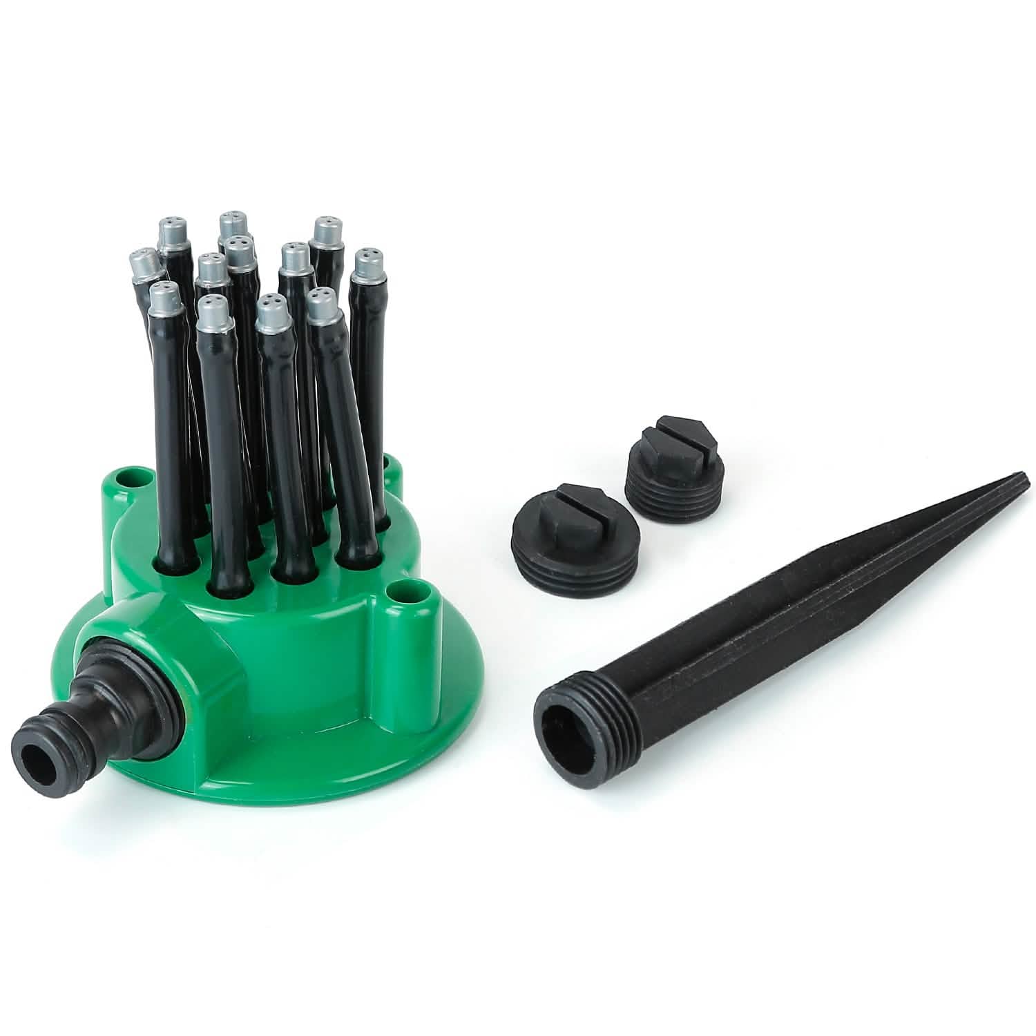 360° Flexible Lawn Sprinkler Automatic 12 Tubes Garden Water Irrigation Sprayers Garden & Patio - Tophatter Daily Deals