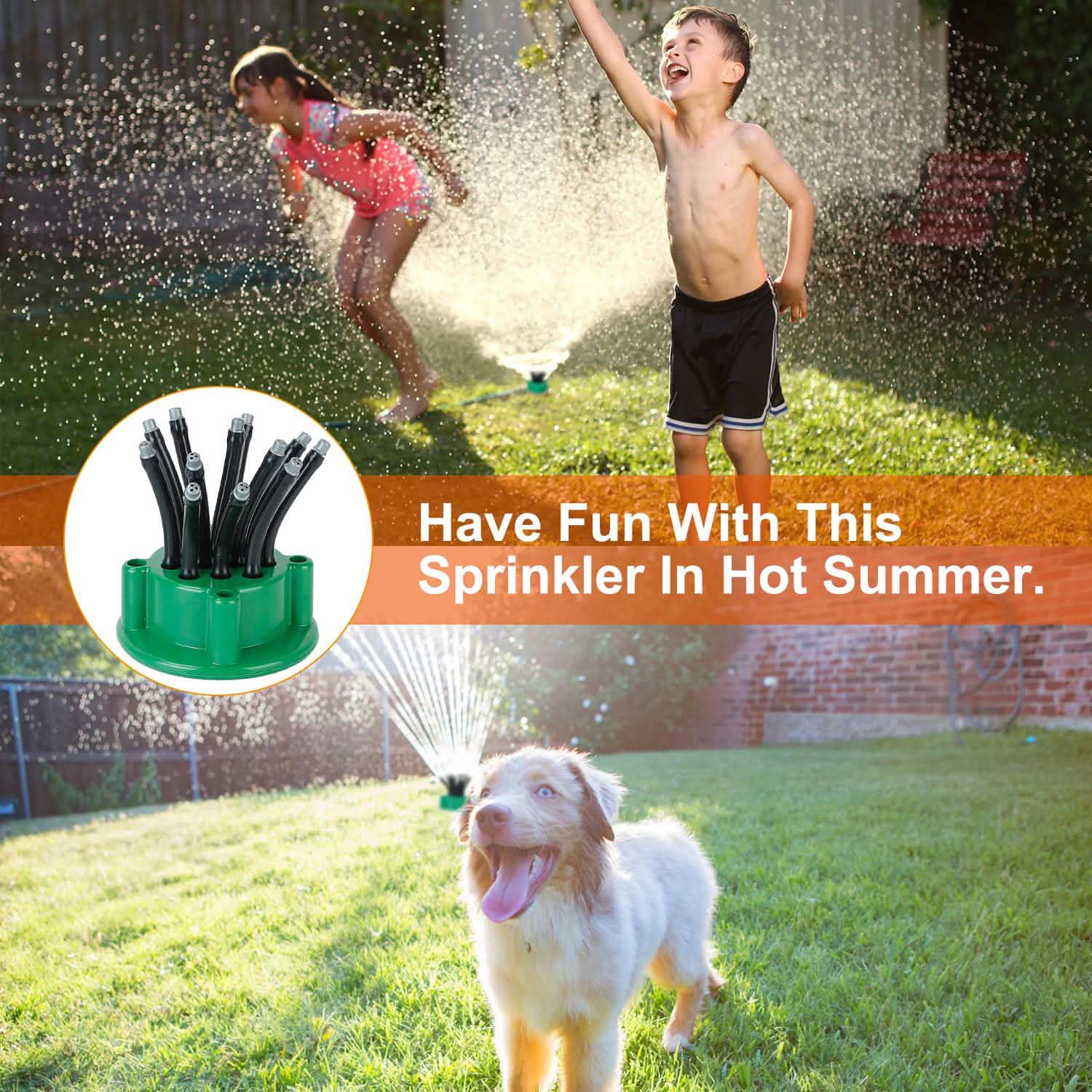 360° Flexible Lawn Sprinkler Automatic 12 Tubes Garden Water Irrigation Sprayers Garden & Patio - Tophatter Daily Deals