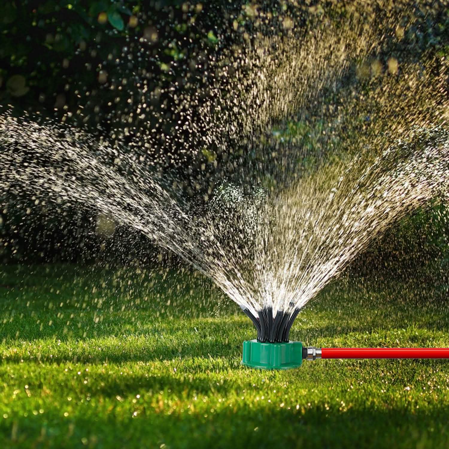 360° Flexible Lawn Sprinkler Automatic 12 Tubes Garden Water Irrigation Sprayers Garden & Patio - Tophatter Daily Deals