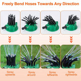 360° Flexible Lawn Sprinkler Automatic 12 Tubes Garden Water Irrigation Sprayers Garden & Patio - Tophatter Daily Deals