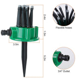 360° Flexible Lawn Sprinkler Automatic 12 Tubes Garden Water Irrigation Sprayers Garden & Patio - Tophatter Daily Deals
