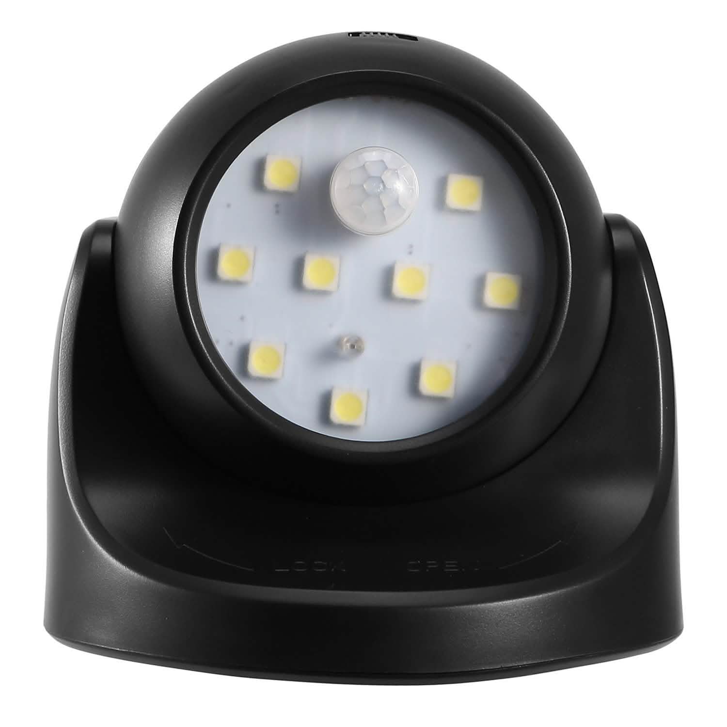 360¬∞ LED Light Sensor Cordless Night Lamps Black Outdoor Lighting - Tophatter Daily Deals