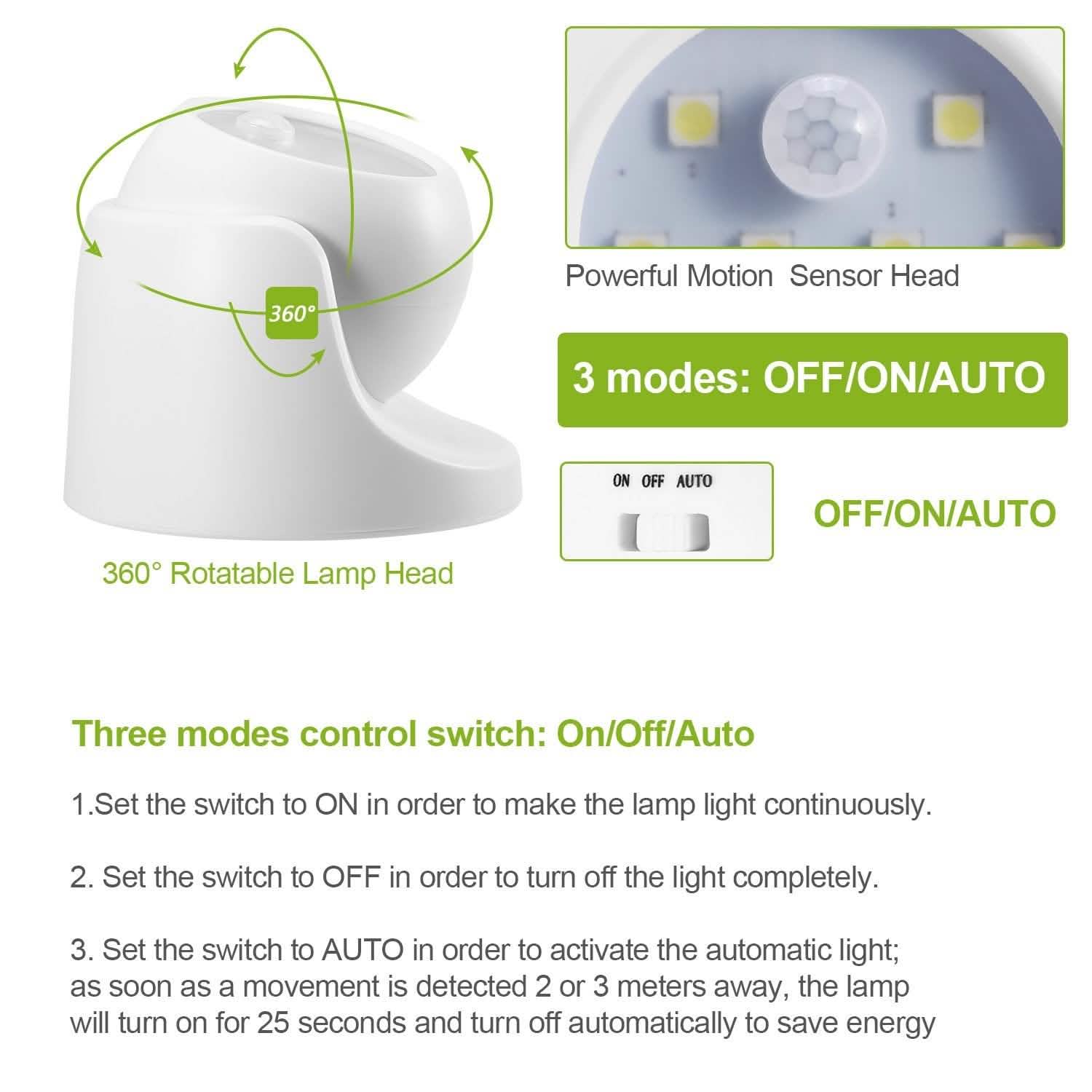 360¬∞ LED Light Sensor Cordless Night Lamps Outdoor Lighting - Tophatter Daily Deals