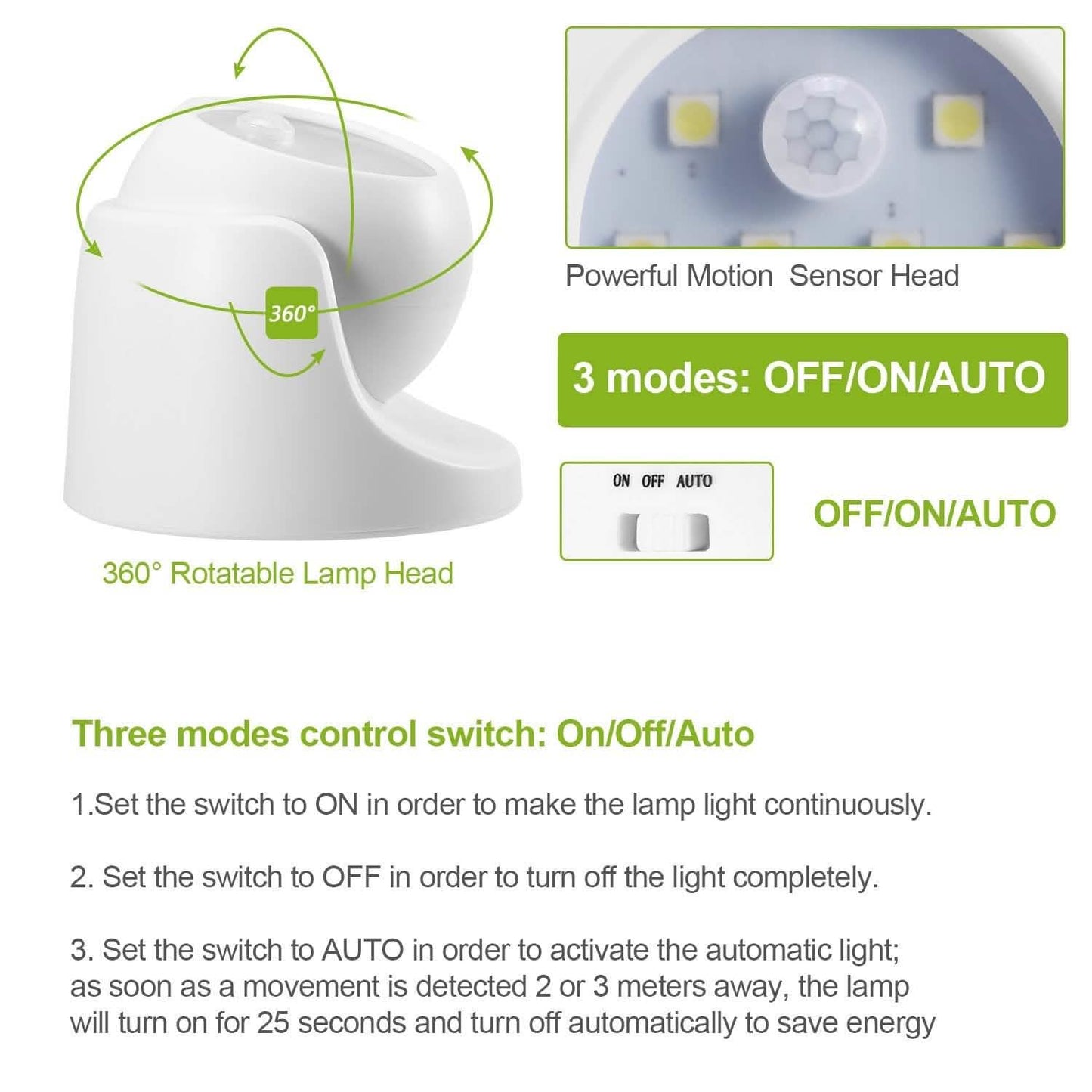 360¬∞ LED Light Sensor Cordless Night Lamps Outdoor Lighting - Tophatter Daily Deals