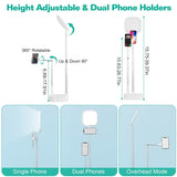 360° Rotatable Dual Phone Holder with Rechargeable Wireless Remote V8 Mobile Accessories - Tophatter Daily Deals