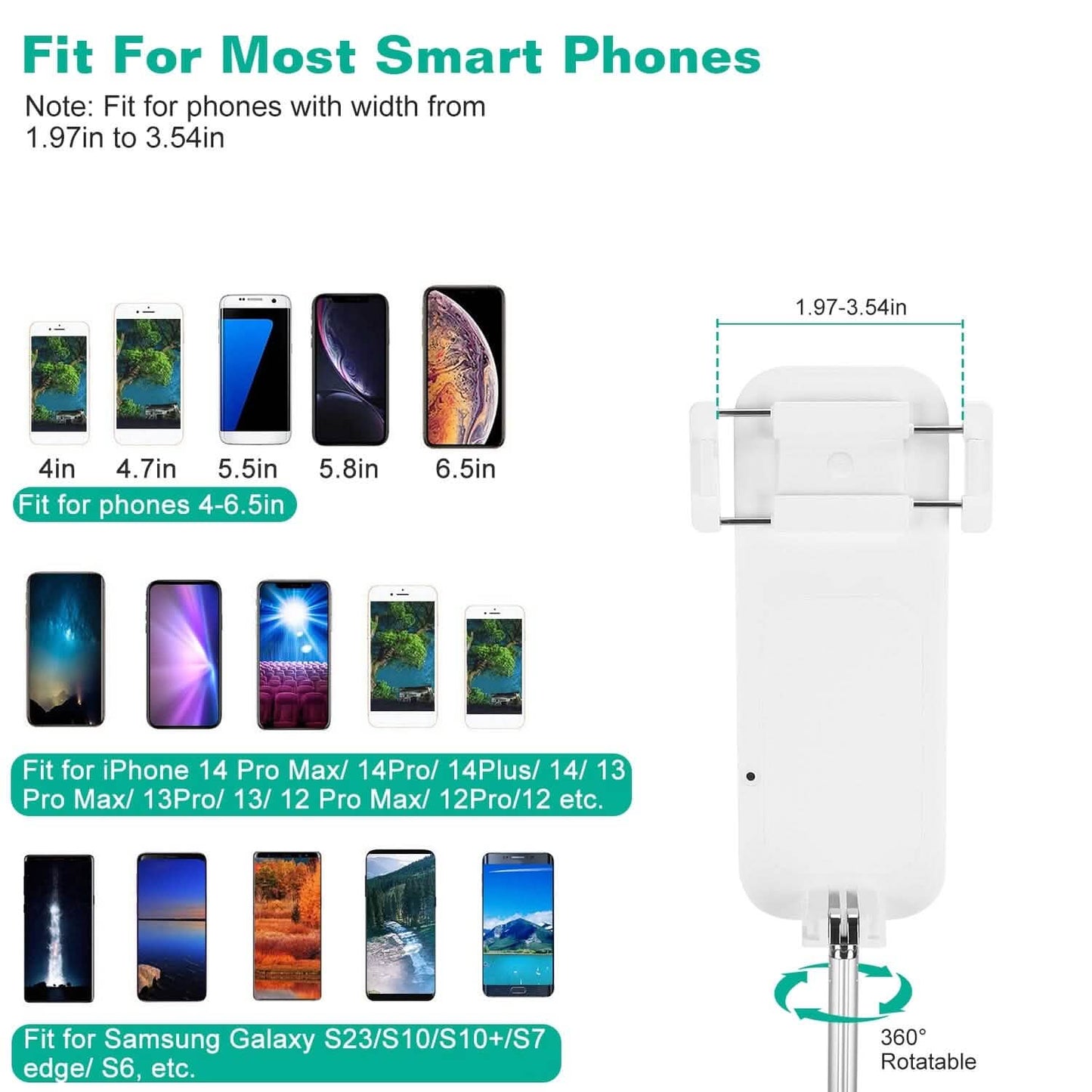 360° Rotatable Extendable Selfie Stand Phone Holder Mobile Accessories - Tophatter Daily Deals