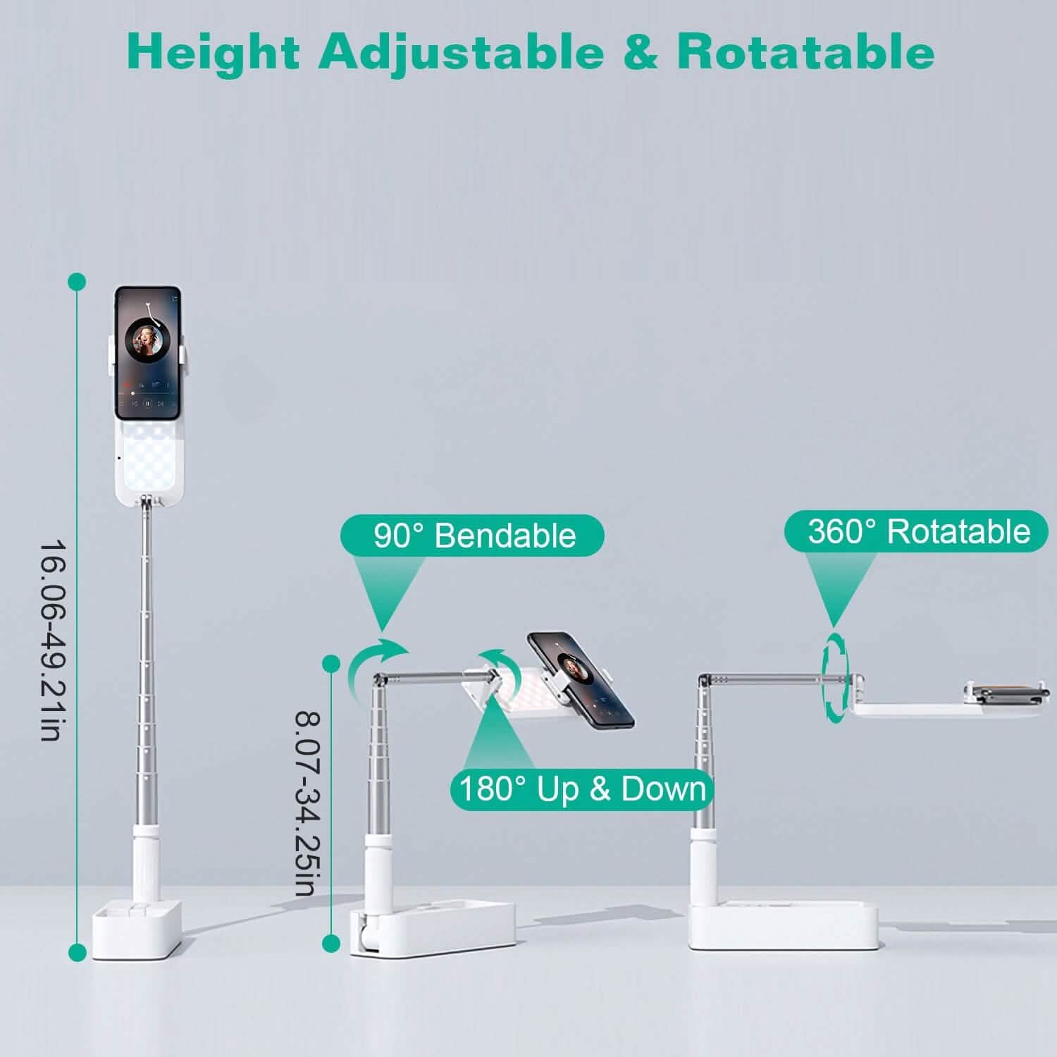 360° Rotatable Extendable Selfie Stand Phone Holder Mobile Accessories - Tophatter Daily Deals