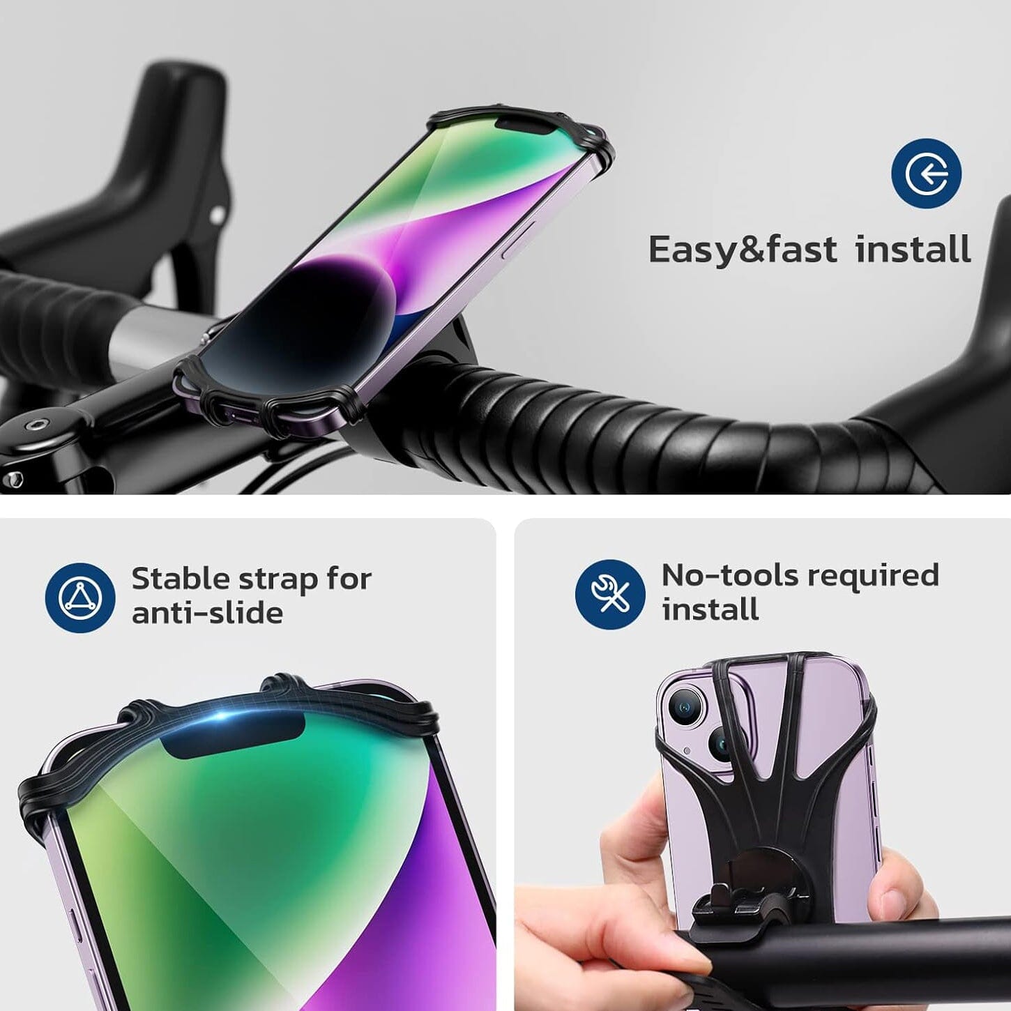 360° Rotatable Waterproof Bike Phone Mount Phone Holder - Tophatter Daily Deals
