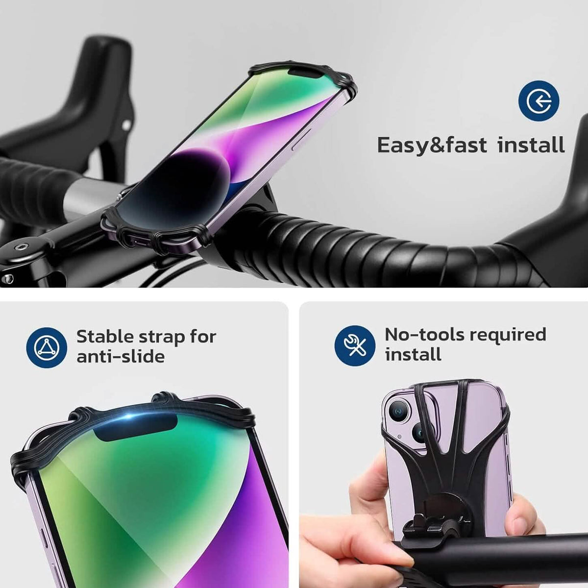 360° Rotatable Waterproof Bike Phone Mount Phone Mounts & Holders - Tophatter Daily Deals