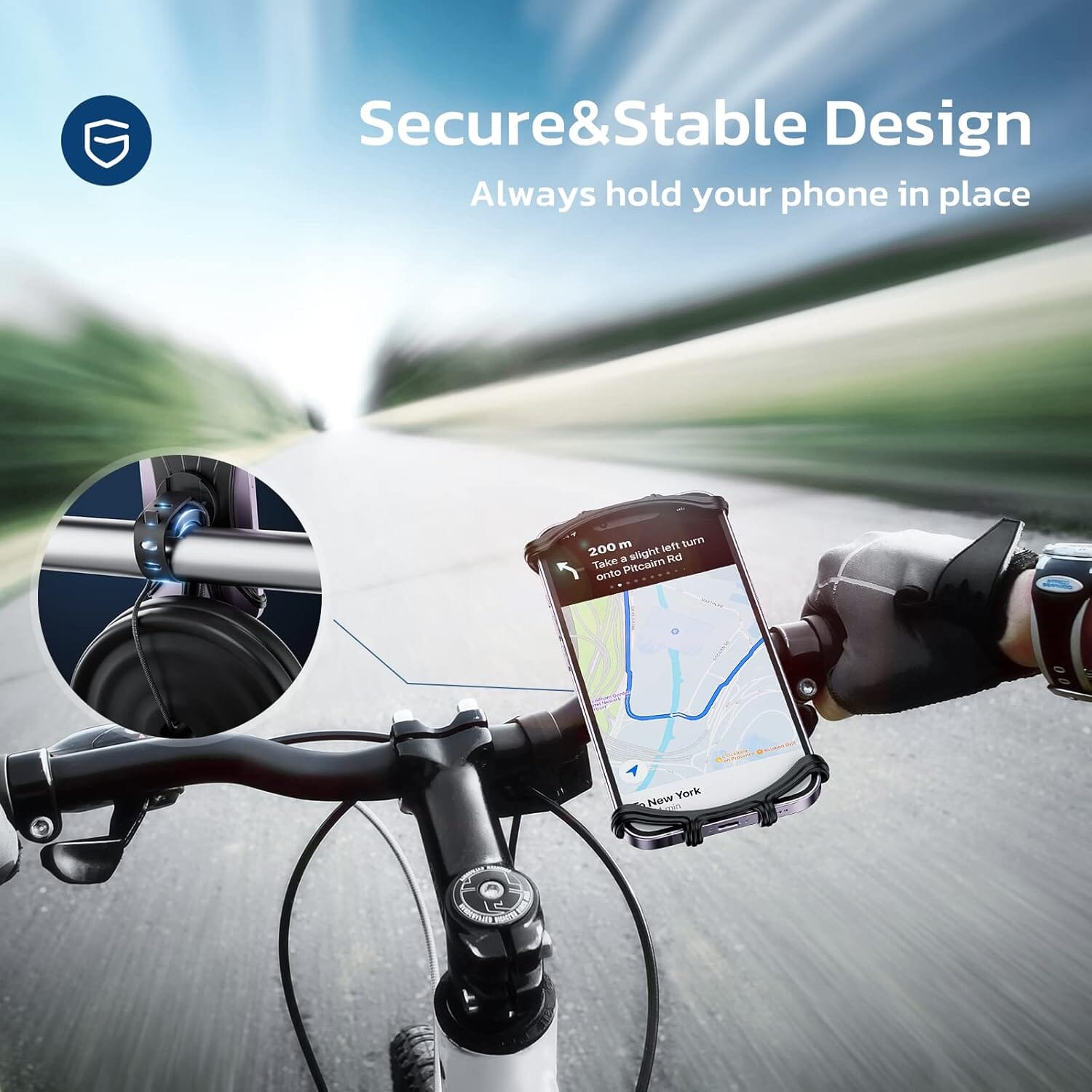 360° Rotatable Waterproof Bike Phone Mount Phone Holder - Tophatter Daily Deals