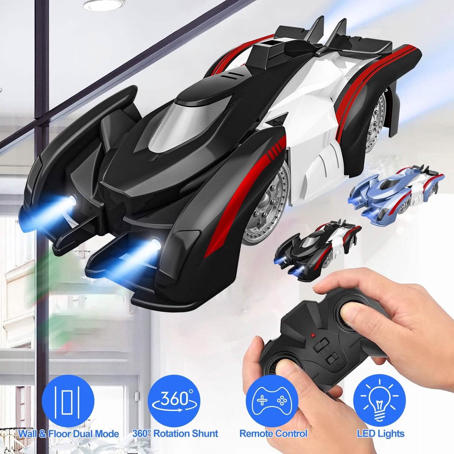 360¬∞ Rotating Electric Wall Climbing Remote Control Dual Mode Car Toys & Games - Tophatter Daily Deals