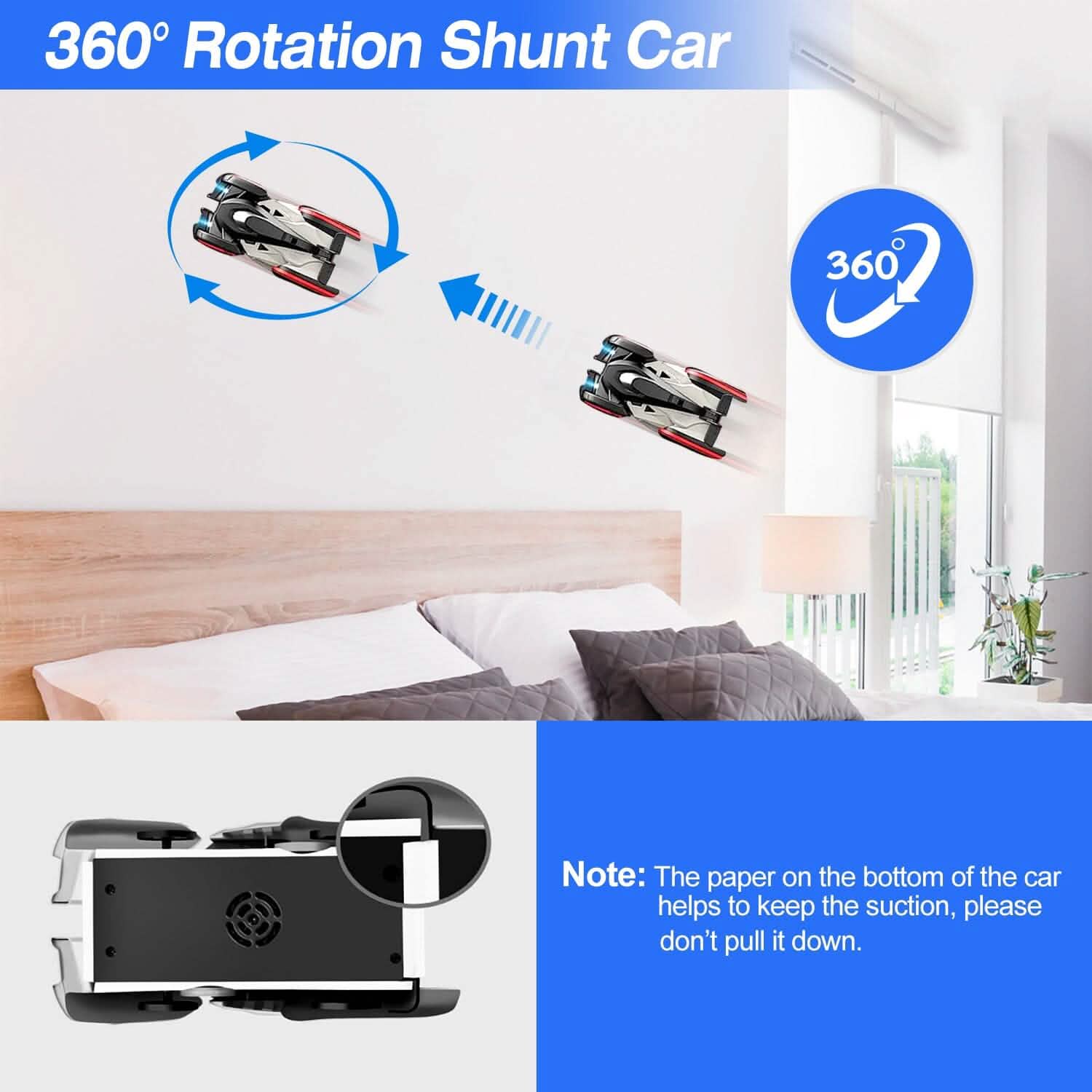 360¬∞ Rotating Electric Wall Climbing Remote Control Dual Mode Car Toys & Games - Tophatter Daily Deals