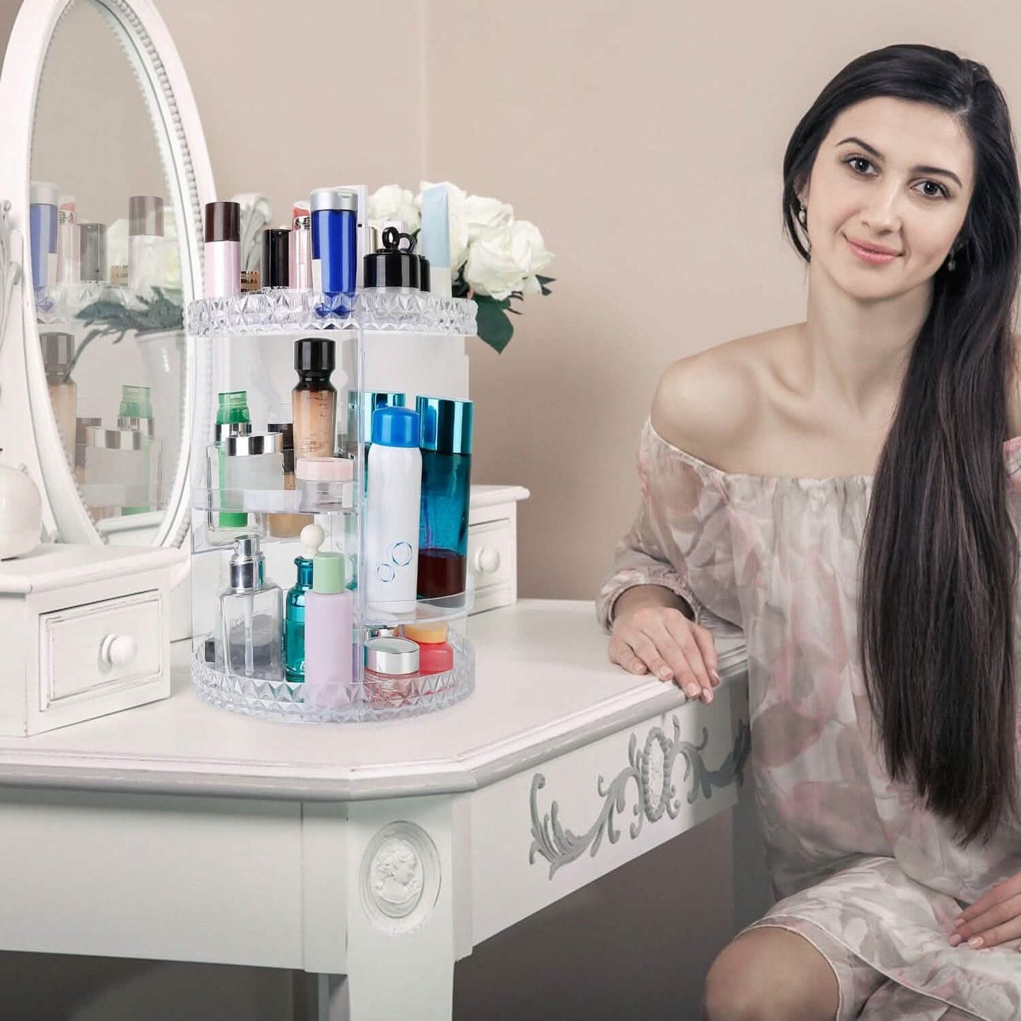 360° Rotating Make Up Organizer Beauty & Personal Care - Tophatter Daily Deals