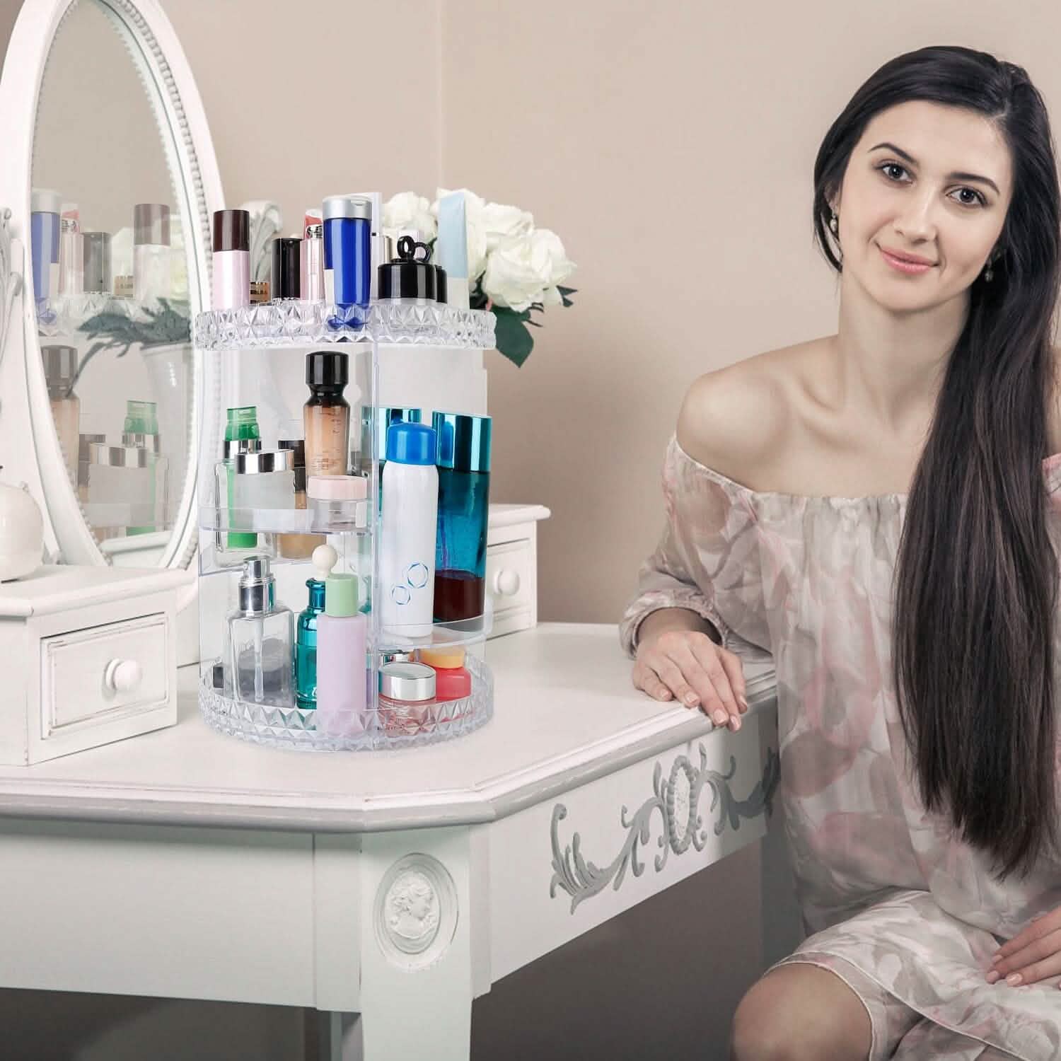 360° Rotating Make Up Organizer Beauty & Personal Care - Tophatter Daily Deals