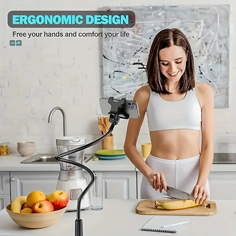 360° Rotating Universal Phone Stand with Flexible Spiral Base for Lazy Browsing Phone Holder - Tophatter Daily Deals