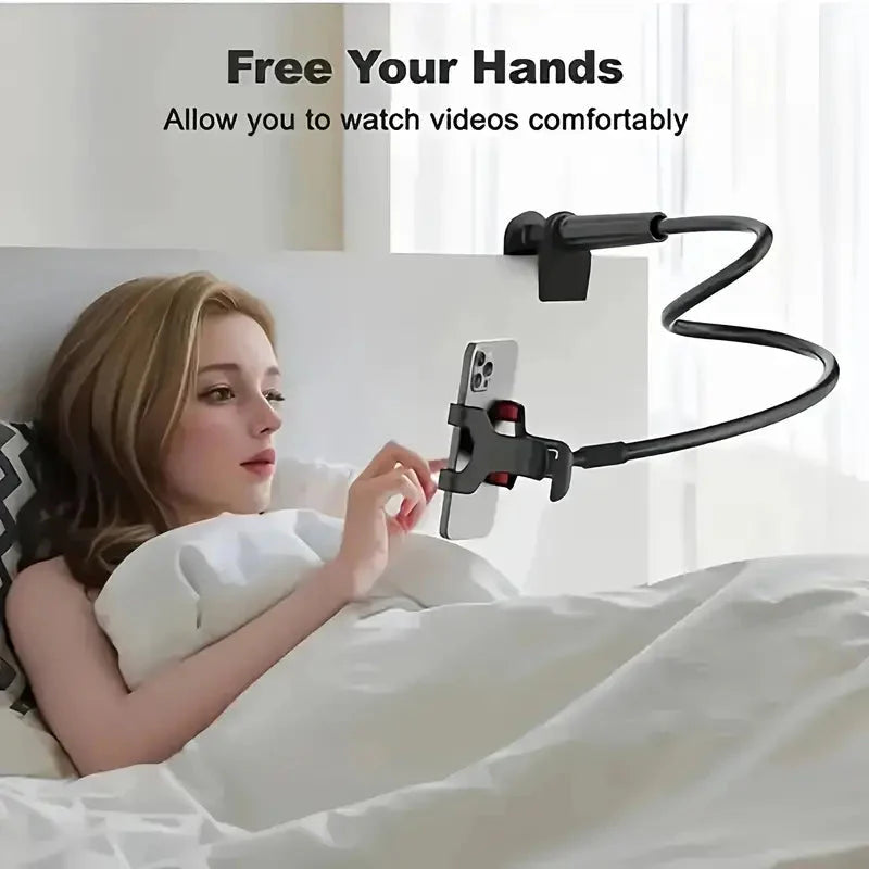 360° Rotating Universal Phone Stand with Flexible Spiral Base for Lazy Browsing Phone Holder - Tophatter Daily Deals