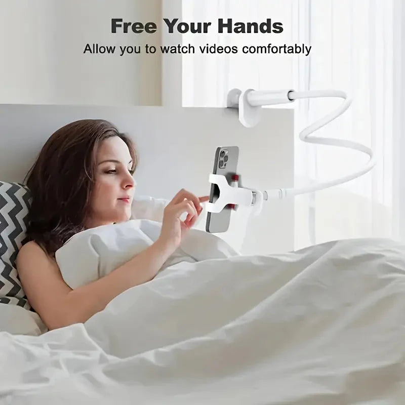 360° Rotating Universal Phone Stand with Flexible Spiral Base for Lazy Browsing Phone Holder - Tophatter Daily Deals