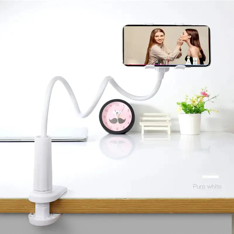 360° Rotating Universal Phone Stand with Flexible Spiral Base for Lazy Browsing Phone Holder - Tophatter Daily Deals