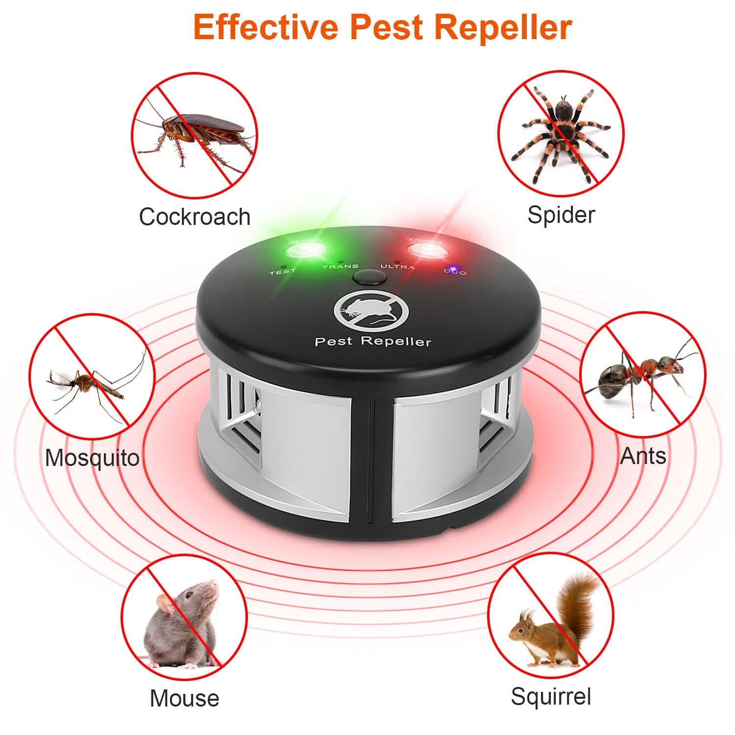 360° Ultrasonic Pest Repeller Electronic Plug-in Pest Control Pest Control - Tophatter Daily Deals