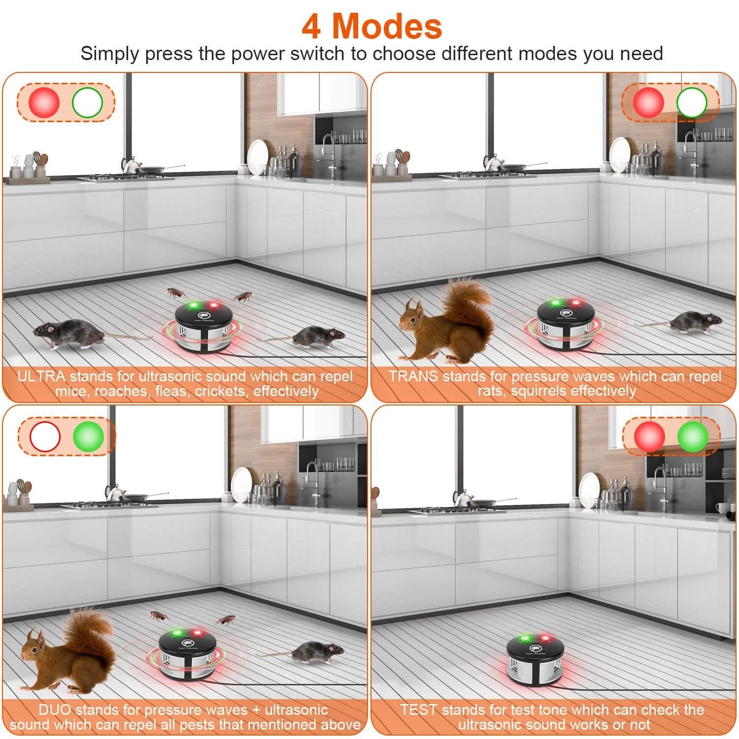 360° Ultrasonic Pest Repeller Electronic Plug-in Pest Control Pest Control - Tophatter Daily Deals