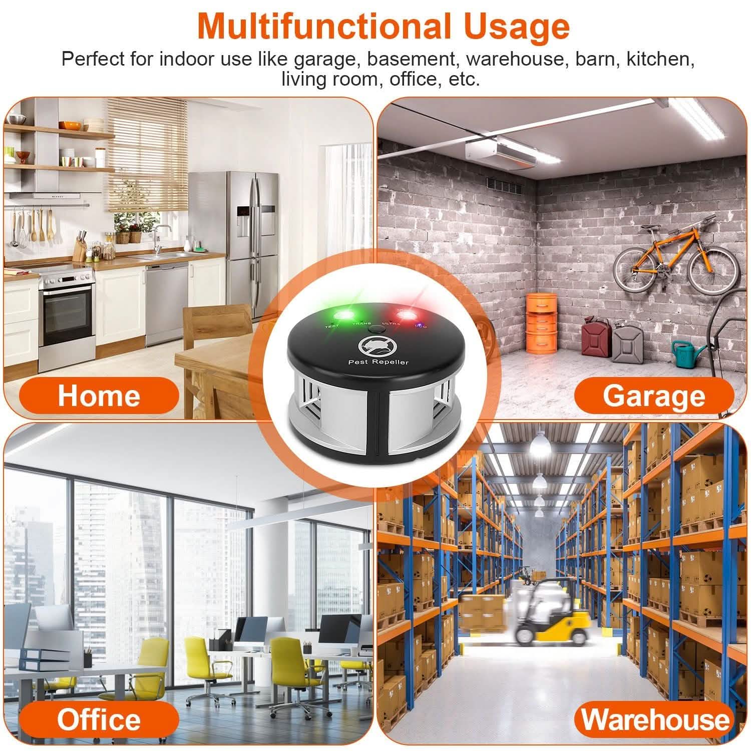 360° Ultrasonic Pest Repeller Electronic Plug-in Pest Control Pest Control - Tophatter Daily Deals