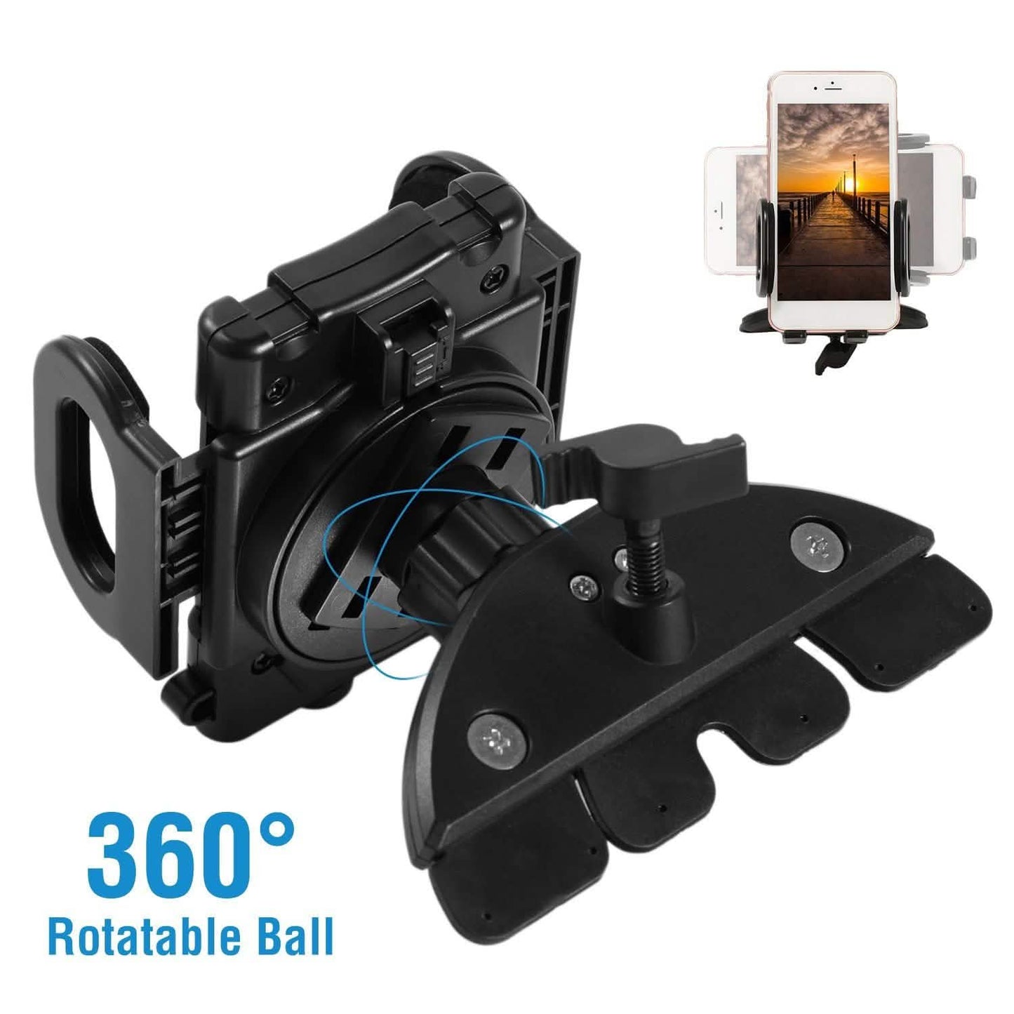 360° Universal CD Slot Car Phone Mount Automotive - Tophatter Daily Deals