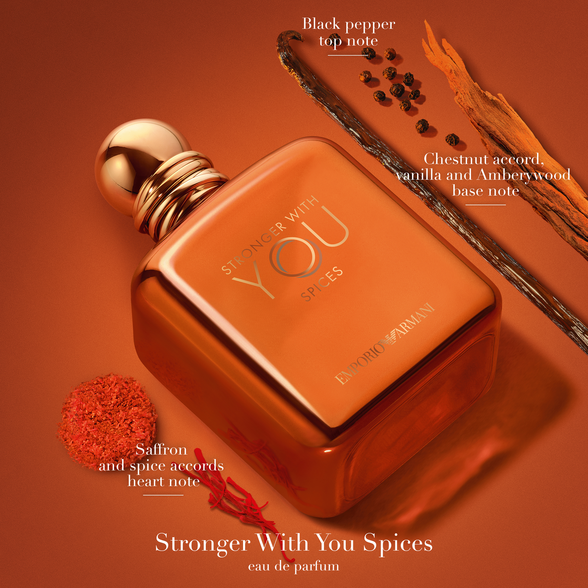 Giorgio Armani Stronger With You Spices Exclusive Edition Eau De Parfum 100ml Spray - Tophatter Daily Deals