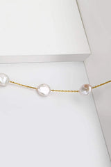 Freshwater Pearl Stainless Steel Necklace Necklaces - Tophatter Daily Deals