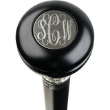 Personalized Engraved Knob Stick: Black Beechwood Shaft Walking Cane Engraving - Tophatter Daily Deals