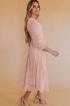 Smocked V-Neck Flounce Sleeve Dress Casual Dresses - Tophatter Daily Deals