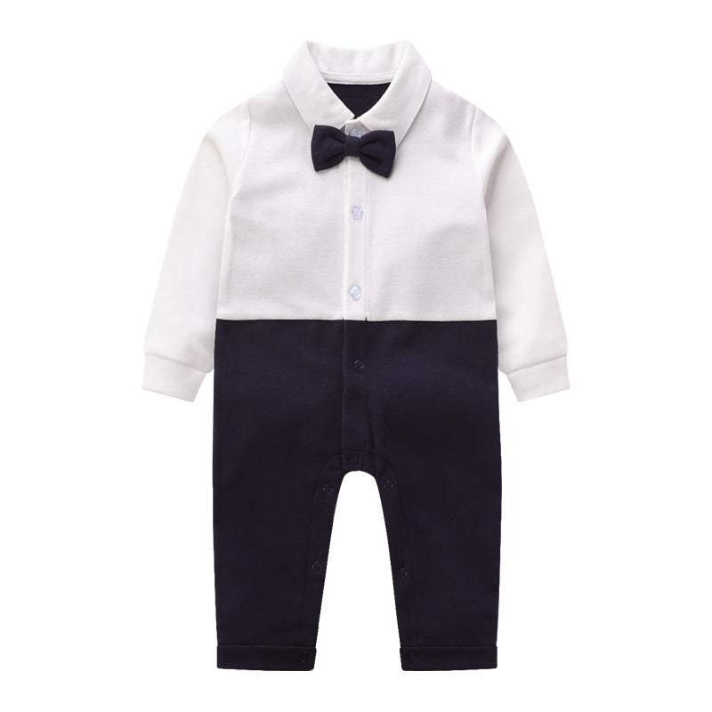 Baby vest striped gentleman romper 0 - Tophatter Daily Deals