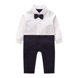 Baby vest striped gentleman romper 0 - Tophatter Daily Deals