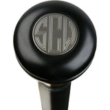 Personalized Engraved Knob Stick: Black Beechwood Shaft Walking Cane Engraving - Tophatter Daily Deals