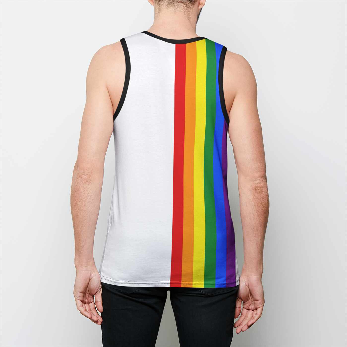 Pride Stripes Sleeveless Tee Tank Top - Tophatter Daily Deals