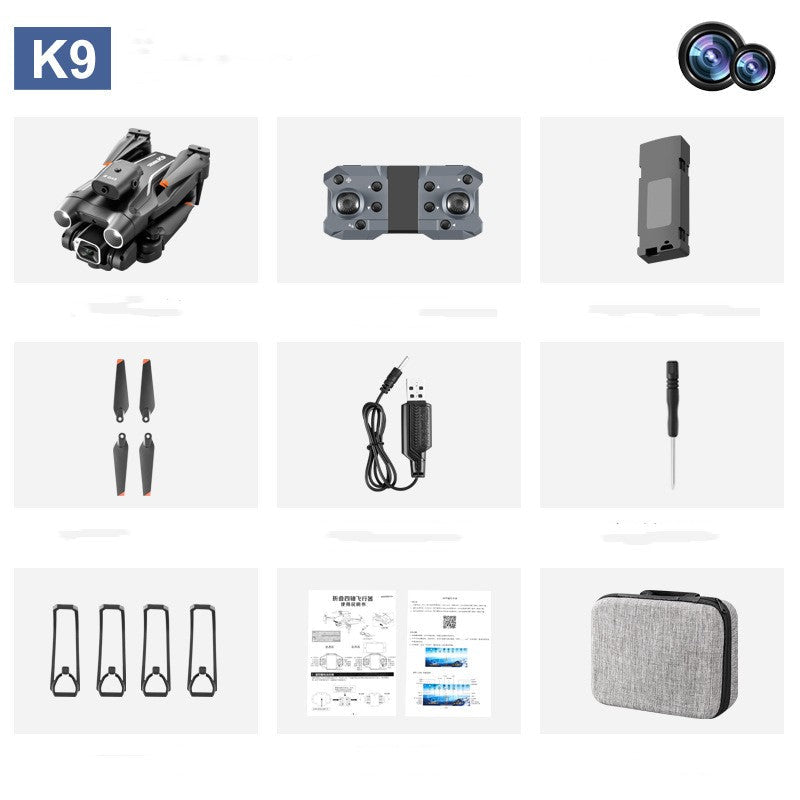 4K HD Aerial Photography Folding Aircraft Dual Camera Four-axis Remote Control Black 0 - Tophatter Daily Deals