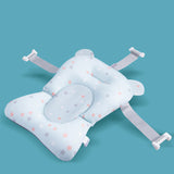 Baby Bath Seat Support Mat Foldable Baby Bath Tub Pad & Chair Newborn Bathtub Pillow Infant Anti-Slip Soft Comfort Body Cushion Light blue star bath mat Standard Model 0 - Tophatter Daily Deals